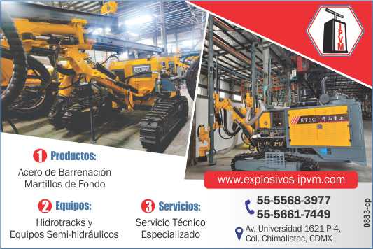 PRODUCTOS: Acero de Barrenacion. EQUIPOS: Hidrotracks y Equipos Semi- hidraulicos. SERVICIOS: Servicio Tecnico Especializado. PRODUCTOS: Acero de Barrenacion. EQUIPOS: Hidrotracks y Equipos Semi- hidraulicos. SERVICIOS: Servicio Tecnico Especializado.