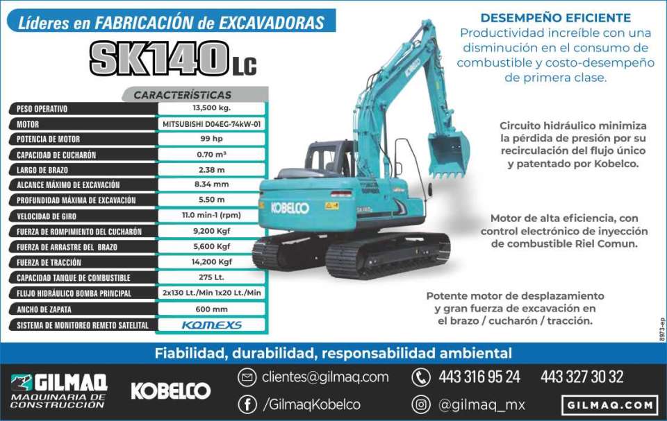 SK140LC Desempeño eficiente, productividad increible con una disminucion en el consumo de combustible y costo-desempeño de primera clase. Circuito hidraulico minimiza la perdida de presion. SK140LC Desempeño eficiente, productividad increible con una disminucion en el consumo de combustible y costo-desempeño de primera clase. Circuito hidraulico minimiza la perdida de presion.