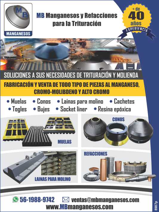 Manganesos y Refacciones para la Trituracion. Fabricacion de todo tipo de piezas al manganeso, cromo-molibdeno y alto cromo. Muelas, Togles, Conos, Bujes, Lainas para molino, Cachetes, Resina Epoxica Manganesos y Refacciones para la Trituracion. Fabricacion de todo tipo de piezas al manganeso, cromo-molibdeno y alto cromo. Muelas, Togles, Conos, Bujes, Lainas para molino, Cachetes, Resina Epoxica